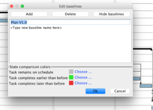 Project Plan Example - Create Baseline