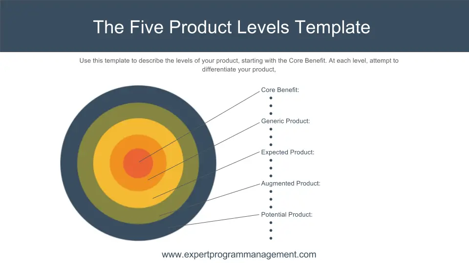 Five Product Levels Template